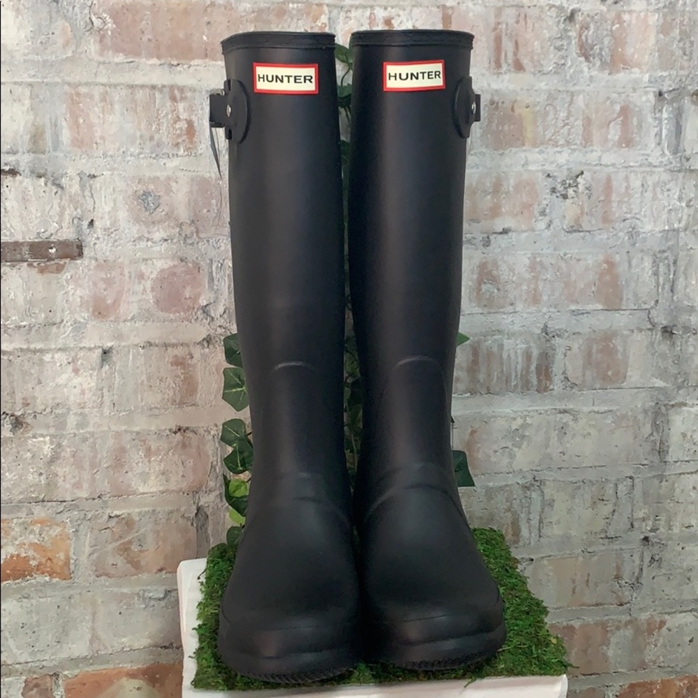 NIB Womens Hunter Boot Original Tall Matte Black - Picture 4 of 6